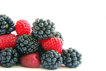 raspberry and blackberry