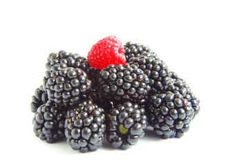 raspberry and blackberry
