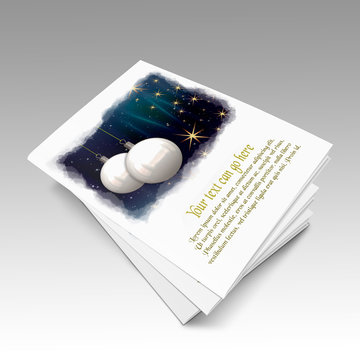 Libro con ilustraciones 3d de bolas de Navidad