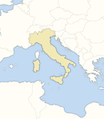 Fototapeta na wymiar Map of Italy