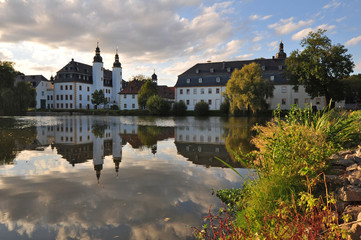 Obraz premium Schloss Blankenhain im Sonnenuntergang