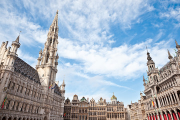 Fototapeta na wymiar Grand Place w Brukseli Belgię