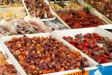 Fish on street market