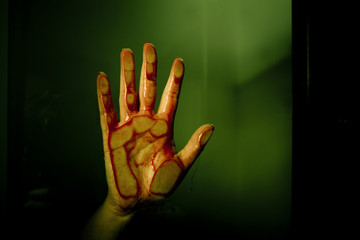 Bloody hand