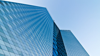 Blue corporate building