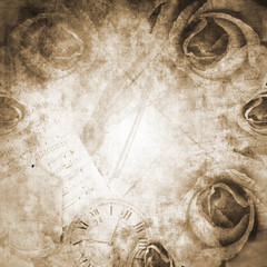 Fototapeta premium Grunge Beautiful Roses Background ( 1 of set)