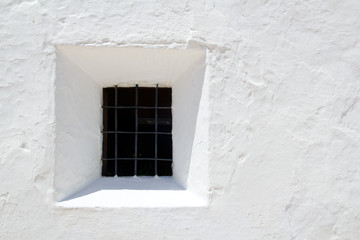 Ibiza mediterranean white wall window