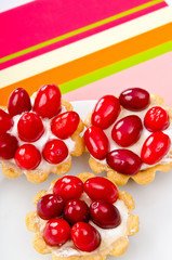 Fruit pastries in the plate