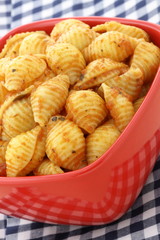 Delicious pasta shells with fresh marinara sauce