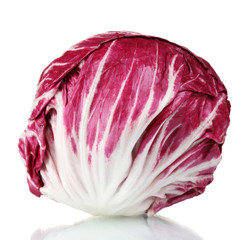 red cabbage isolated on white