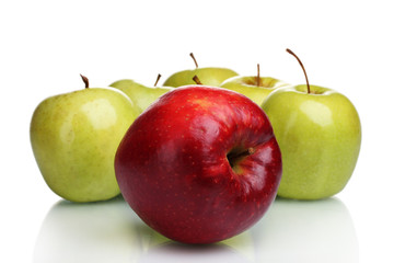 juicy sweet apples isolated on white