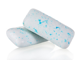 Chewing gums isolated on white