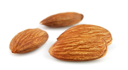 Grains of almonds