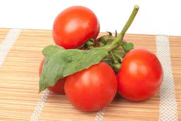 Tomatoes with leaf