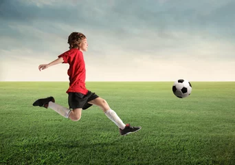 Rolgordijnen Jonge voetballer © olly