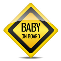 Achtung Warnung Schild Baby on Board