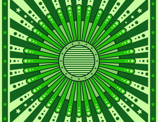 Green Vector Abstract Retro Background Design