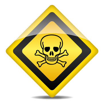 Achtung Warnung Schild Totenkopf Giftig gefährlich