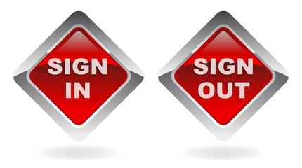 red vector buttons set  