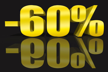 -60% 3D gold