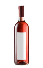 Wine bottle isolated on white.