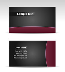 Fototapeta premium purple balck business card