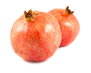 Two ripe pomegranates