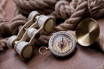 Vintage navigation equipment, compass