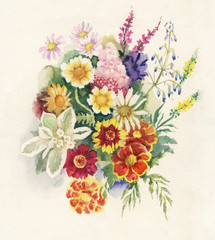 Watercolor Flora Collection: Summers Bouquet