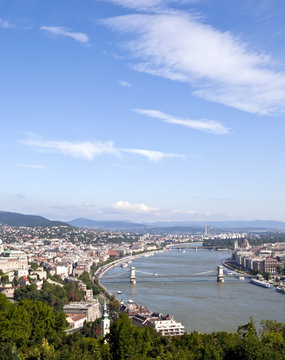 view of budapest from gallert hill, hungar