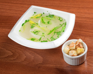 chicken bouillon with egg