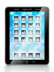 Image of computer technology on a white background isolated