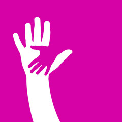 Logo children hand # Vector