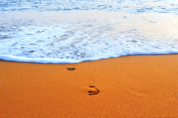 Footsteps on the Beach
