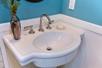 Bathroom restored antique sink