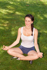 Young woman doing yoga