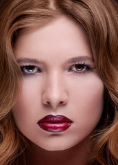 Beauty portrait of attractive model