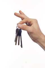 Hand holding keys
