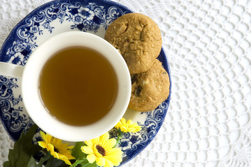 afternoon tea set on top