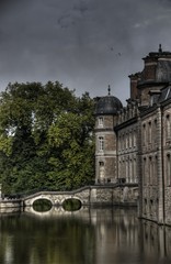 Castle and park of Beloeil in Belgium