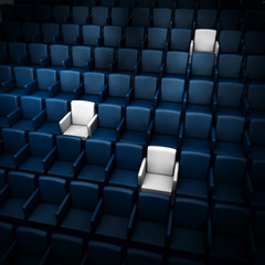 Obraz premium auditorium with reserved seats