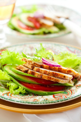 Chicken and vegetables salad
