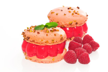 Macarons sorbet framboise