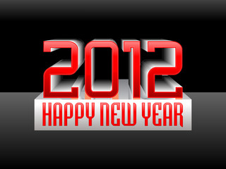 abstract artistic new year text