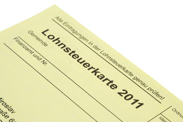 Lohnsteuerkarte 2011