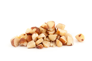 Organic Brazil Nut on white background