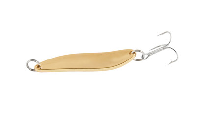 Fishing spoon-bait with a threefold hook