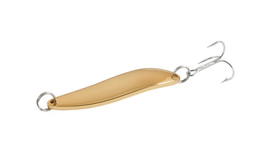 Fishing spoon-bait with a threefold hook