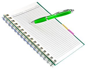 Open notepad and pen.