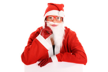 Naklejka premium Sad Santa